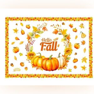 Hello Fall pumpkins & leaves Bulletin Board Decorations Set